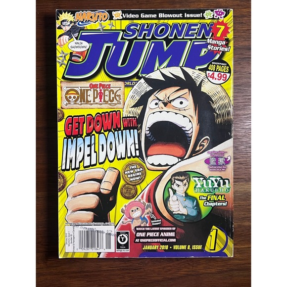 Shonen Jump Other - Shonen Jump Magazine Jan 2010 Vol 8 Issue 1 One Piece Naruto YuYu Hakusho Manga